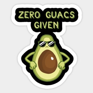 Avocado (Zero Guacs Given) Sticker